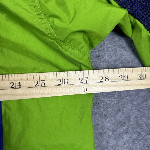 VTG Columbia Windbreaker Mens XL Blue Green 1/2 Zip Pullover Jacket Packable - Picture 11 of 13